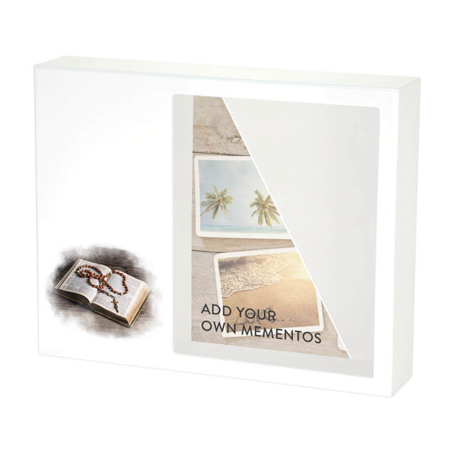Shadowbox Remembrance Keepsake Bible & Rosary