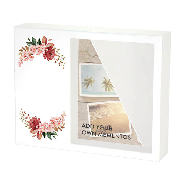 Shadowbox Remembrance Keepsake Floral Blush
