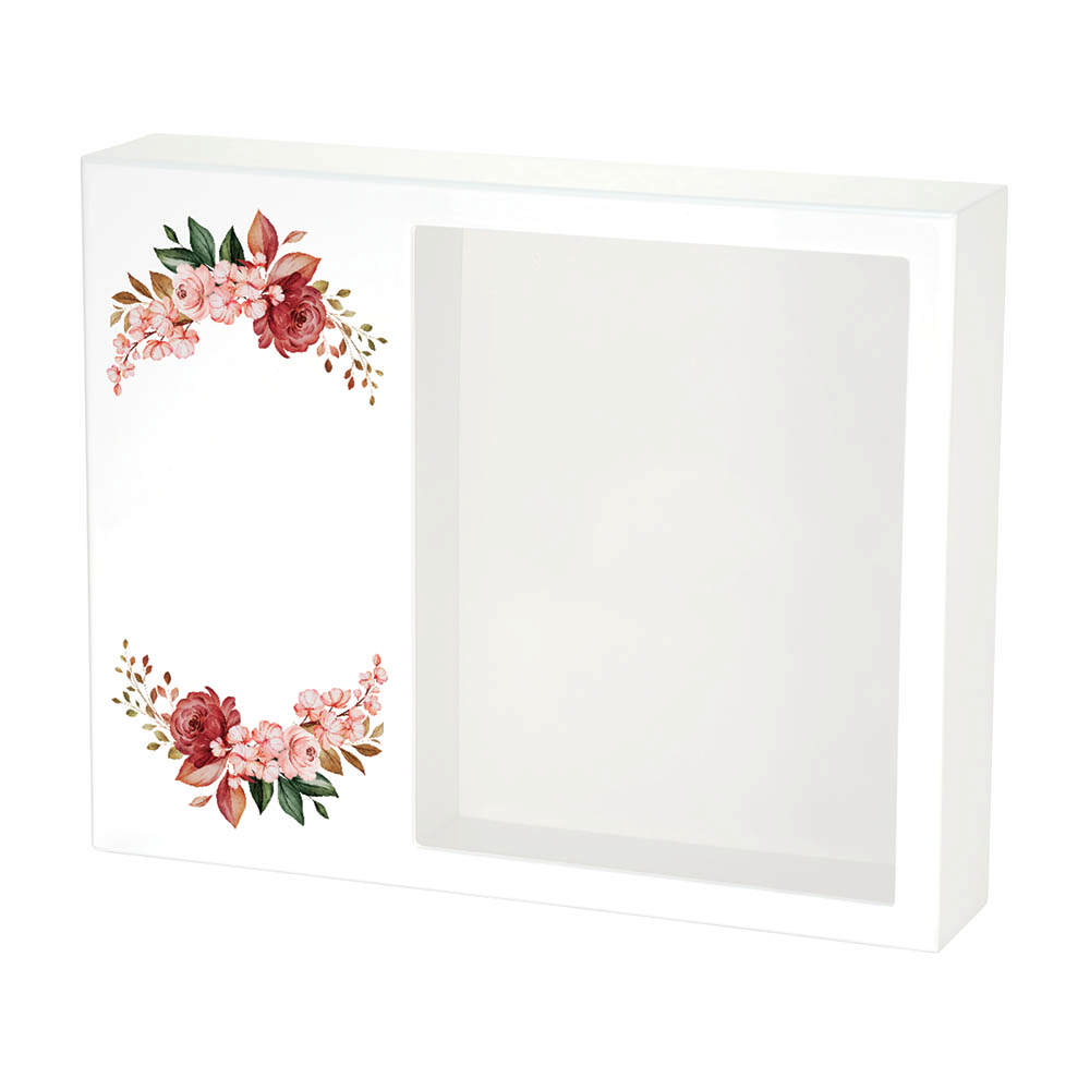Shadowbox Remembrance Keepsake Floral Blush