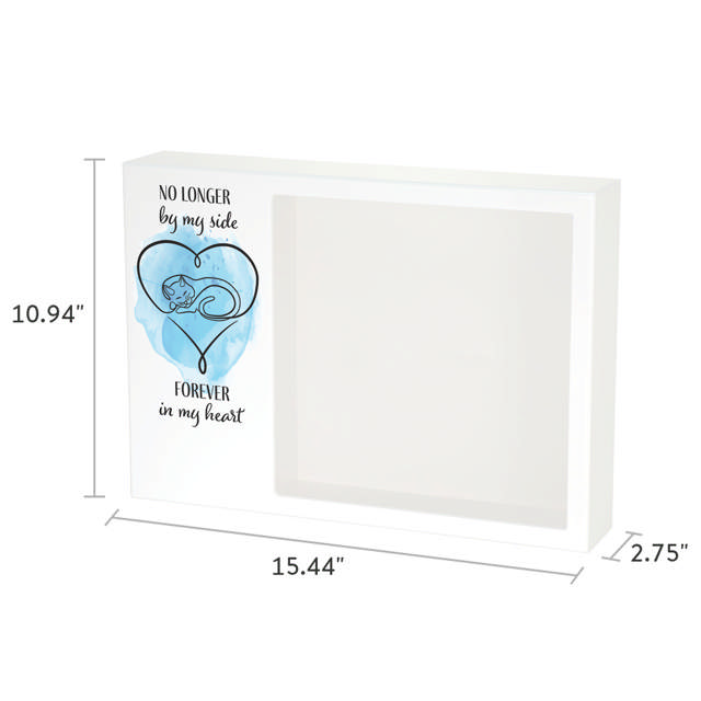 Shadowbox Pet Urn Forever Cat Blue