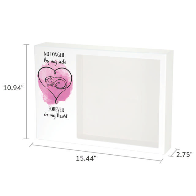 Shadowbox Pet Urn Forever Cat Pink