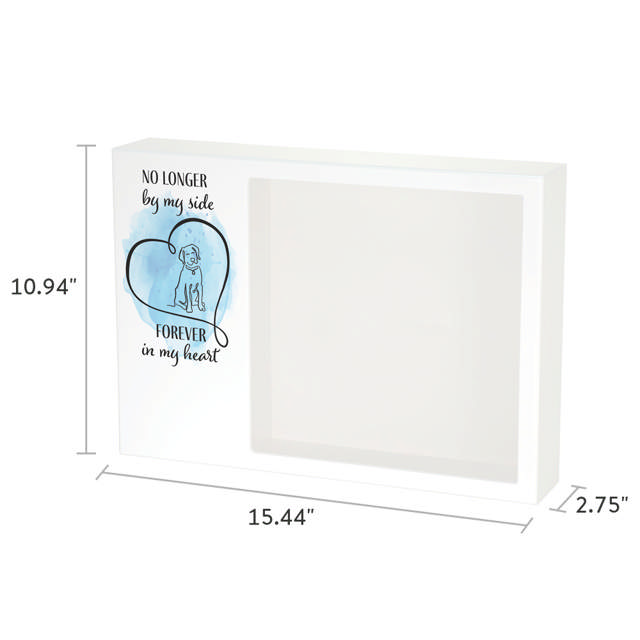 Shadowbox Pet Urn Forever Dog Blue