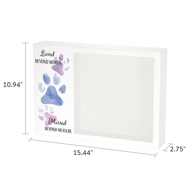 Shadowbox Pet Urn Loved Beyond Purple