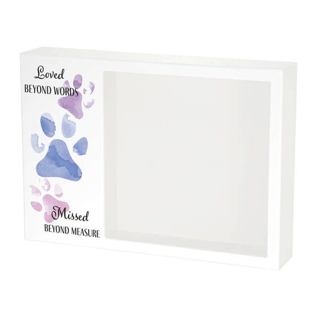 Shadowbox Pet Urn Loved Beyond Purple