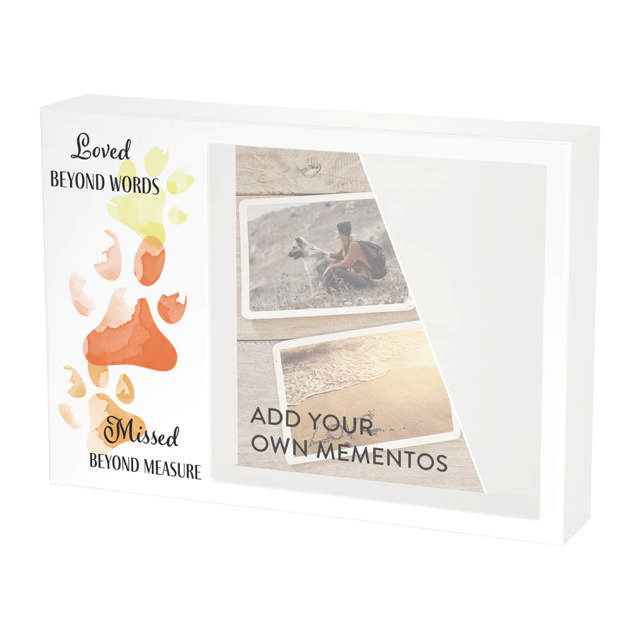 Shadowbox Pet Urn Loved Beyond Red