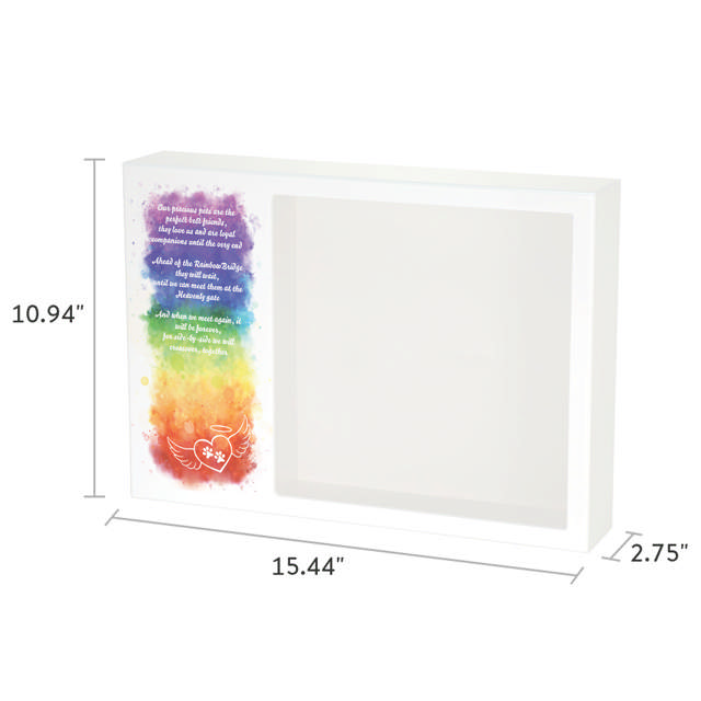 Shadowbox Pet Urn Rainbow Bridge