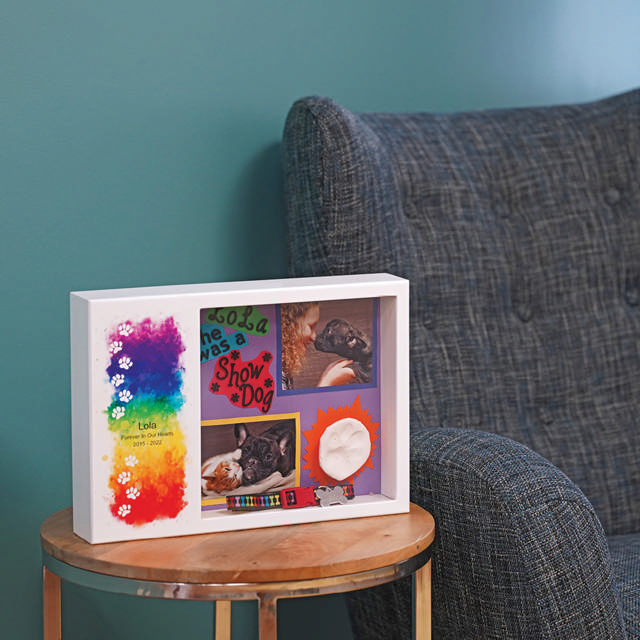 Shadowbox Pet Urn Rainbow Path