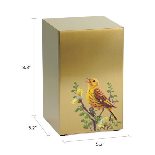 Life Canvas Birds Bronze, Companion Urn Right Side