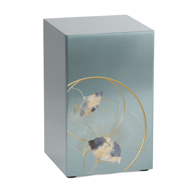 Life Canvas Ginkgo Pewter, Companion Urn Left Side