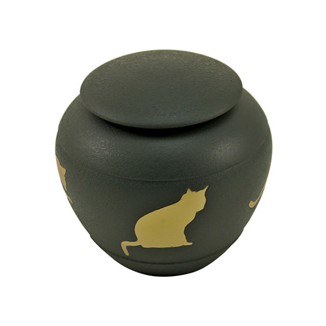 Silhouette Cat Shale, Petite Urn