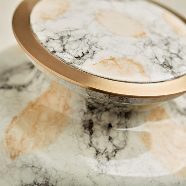 Glenwood White Marble, Full Size Urn