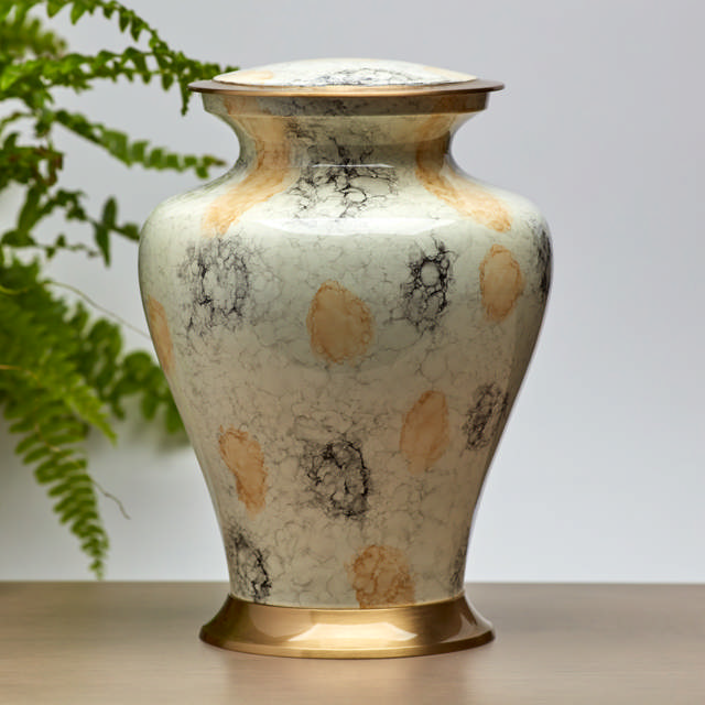 Glenwood White Marble, Full Size Urn