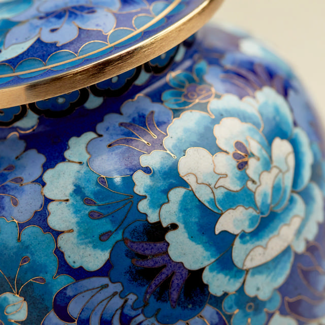 Elite Floral Blue, Full Size Urn