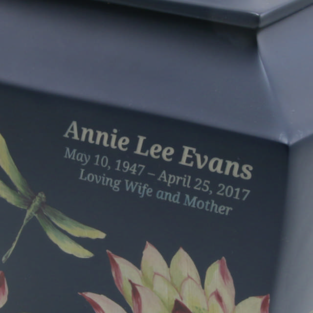 Water Lily Dragonfiles, Full Size Urn