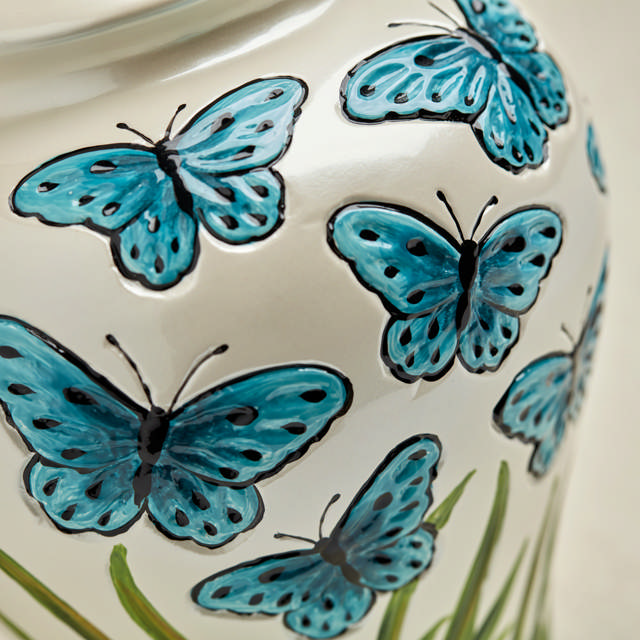 Blue Butterflies, Full Size Urn