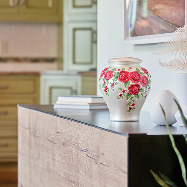 Red Roses, Full Size Urn