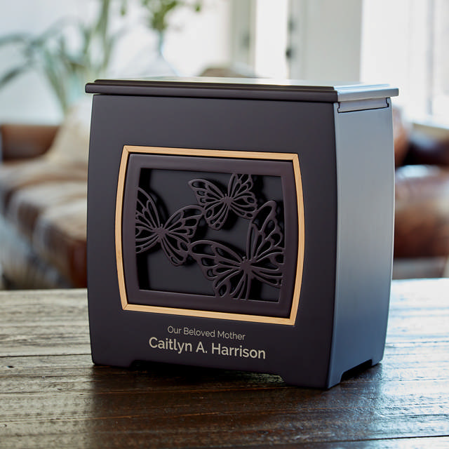 Modern Urn with Butterflies