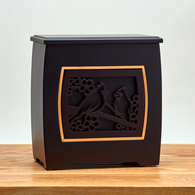 Modern Urn with Cardinals