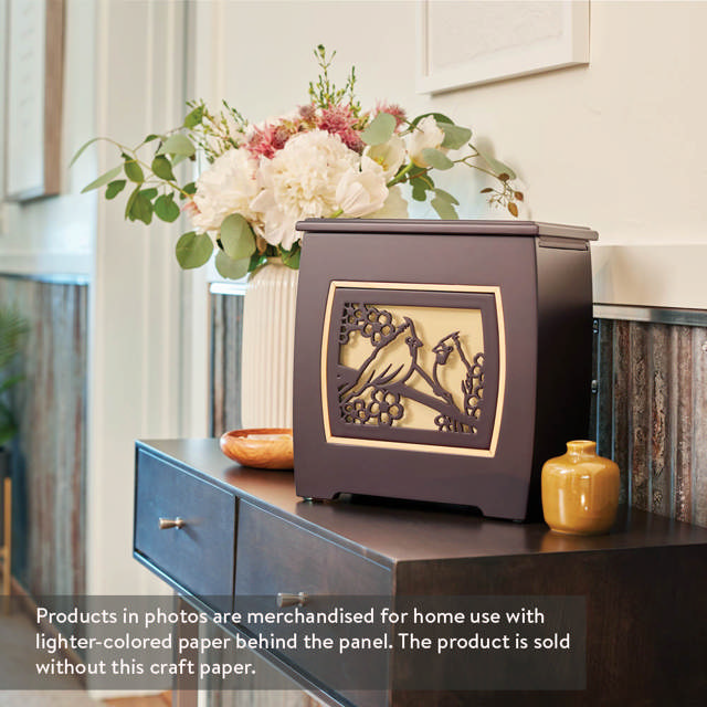 Modern Urn with Cardinals