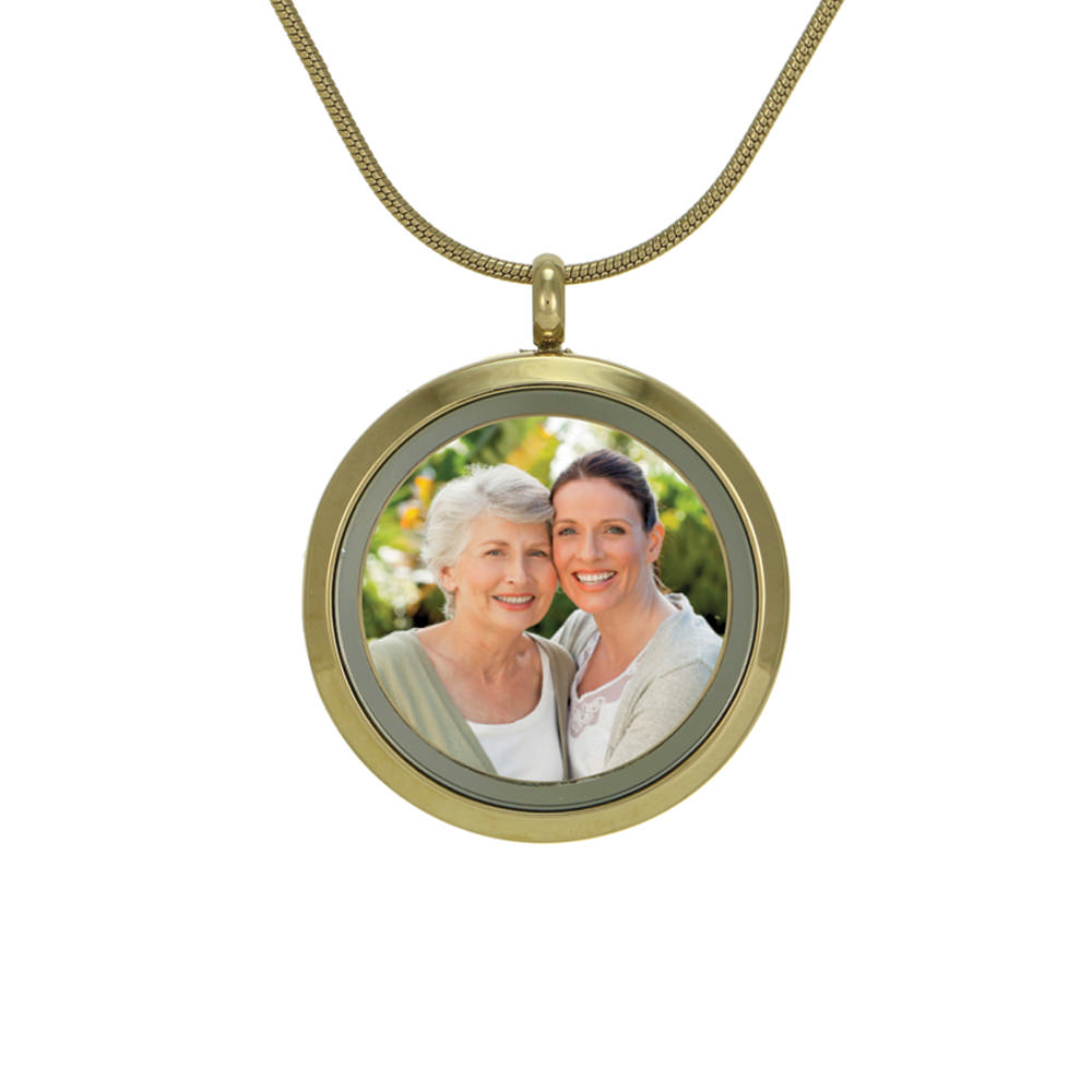 Bronze Round Hinged with Photo Glass