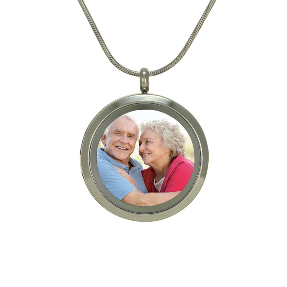 Pewter Companion Round Hinged – Photo Glass
