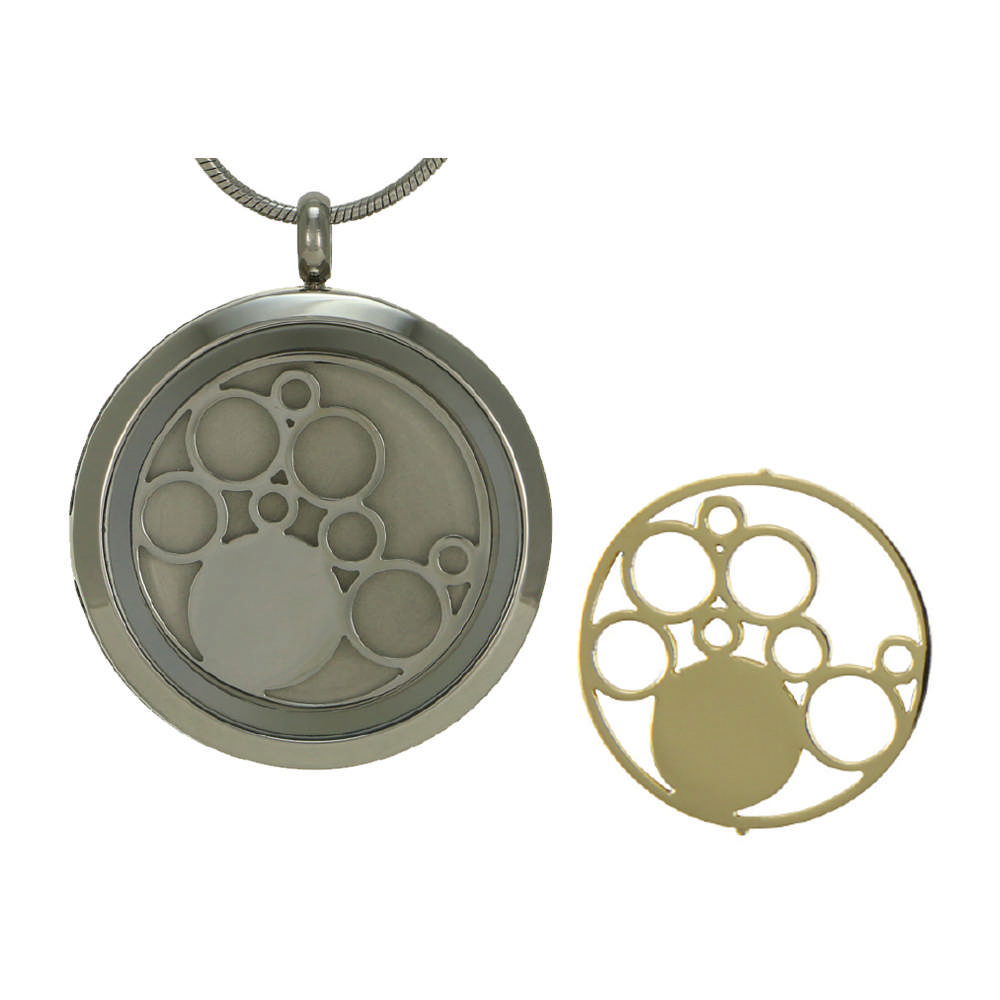 Pewter Round Hinged Circles Pendant