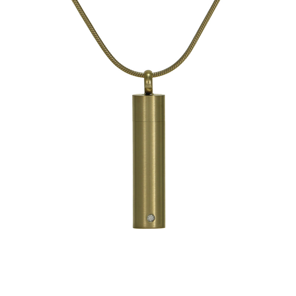 Bronze Cylinder w/cubic zirconia