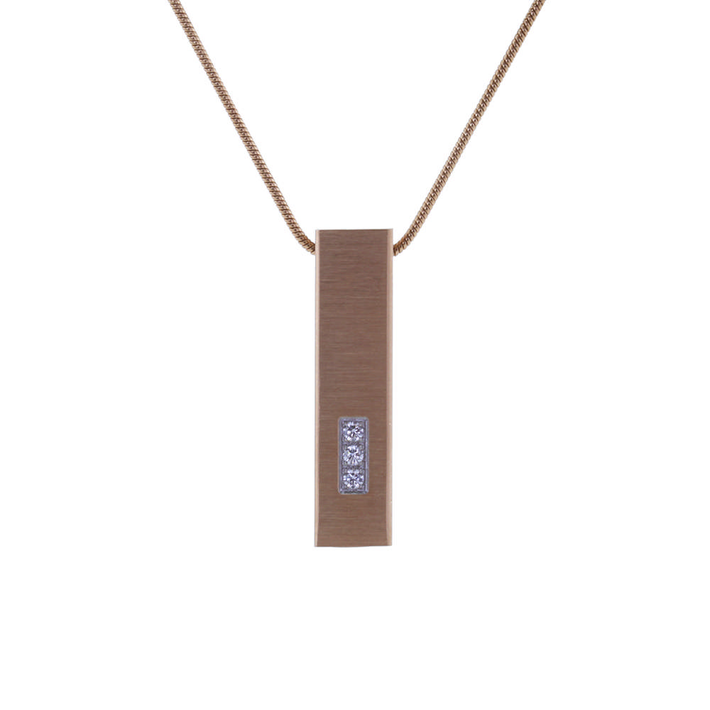 Rose Pillar w/cubic zirconias