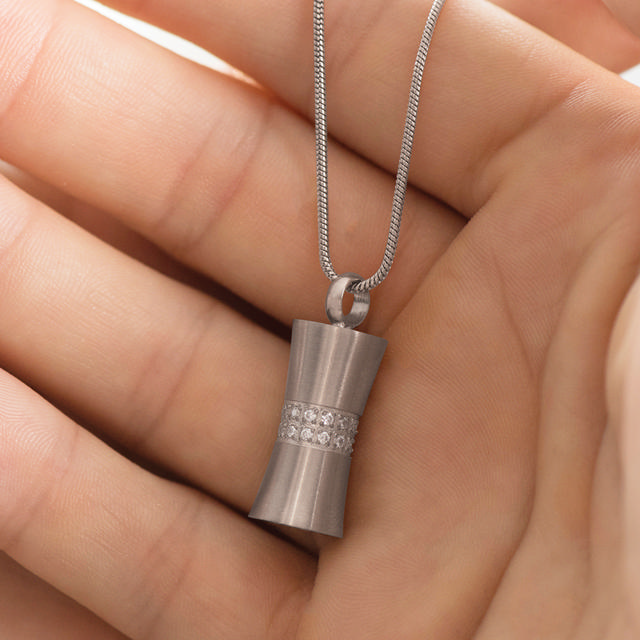 Pewter Hourglass