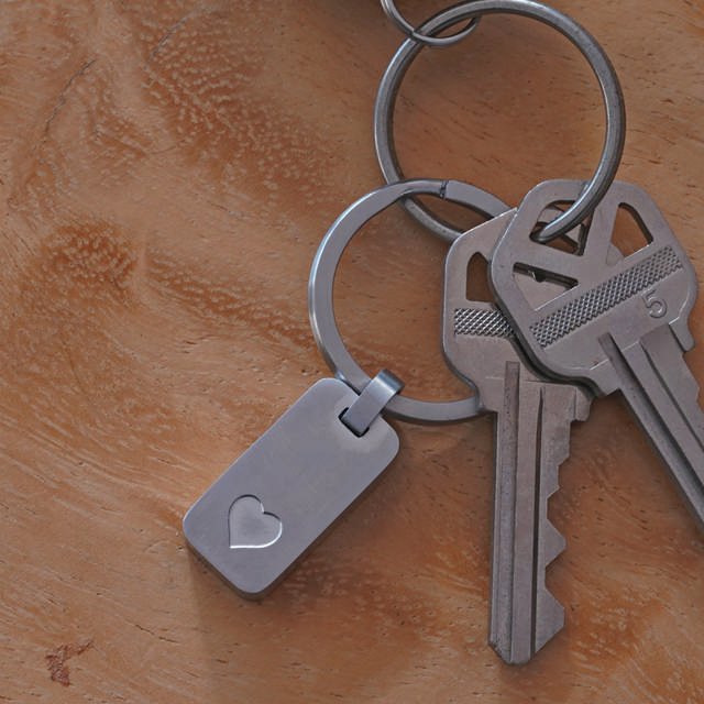 Pewter Key Chain Heart