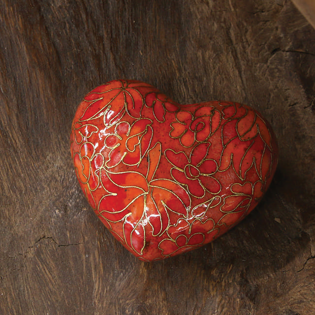 Etienne Autumn Leaves Heart Keepsake