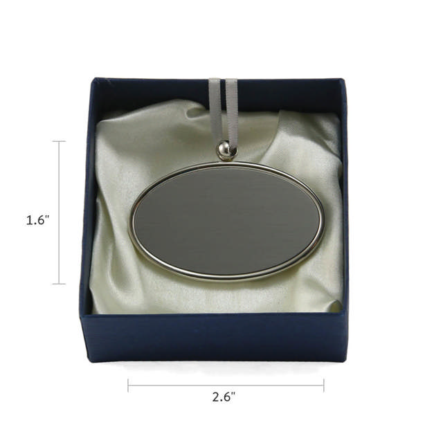 Oval Pendant Silvertone