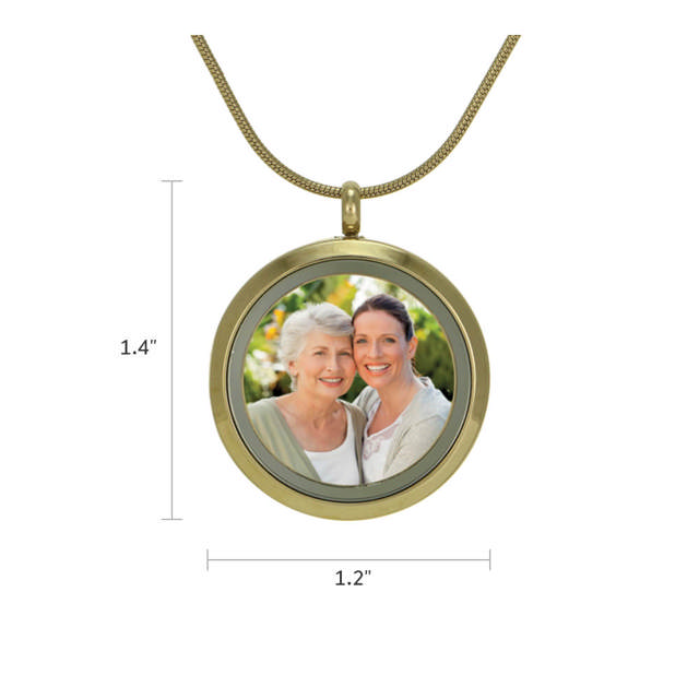 Bronze Round Hinged with Photo Glass