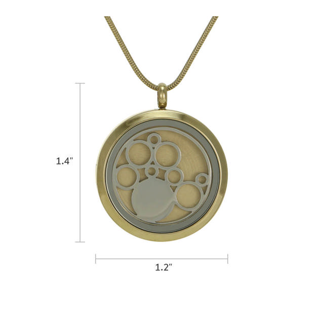 Bronze Round Hinged Circles Pendant