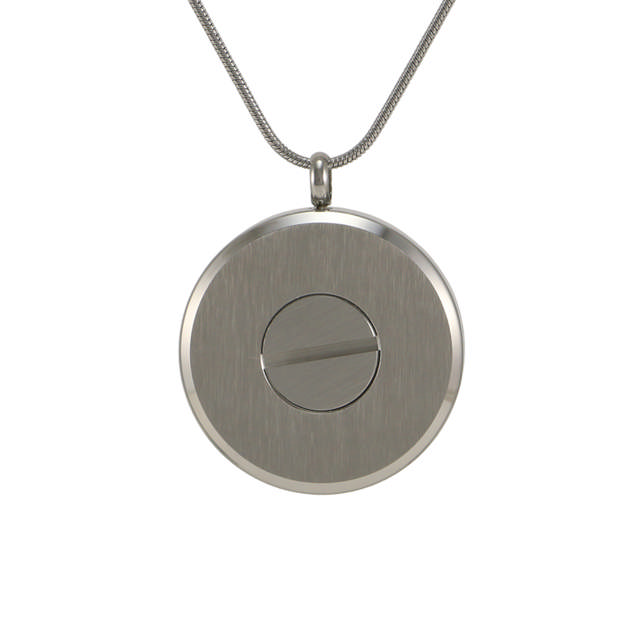 Pewter Round Hinged with Photo Glass