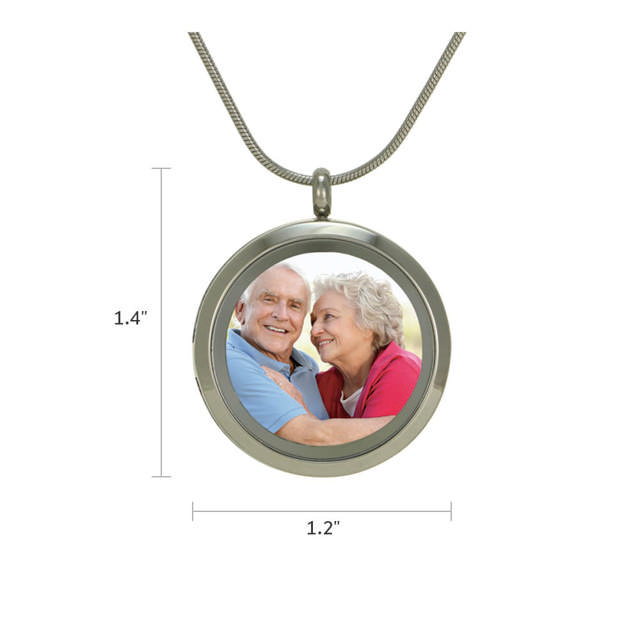 Pewter Companion Round Hinged – Photo Glass